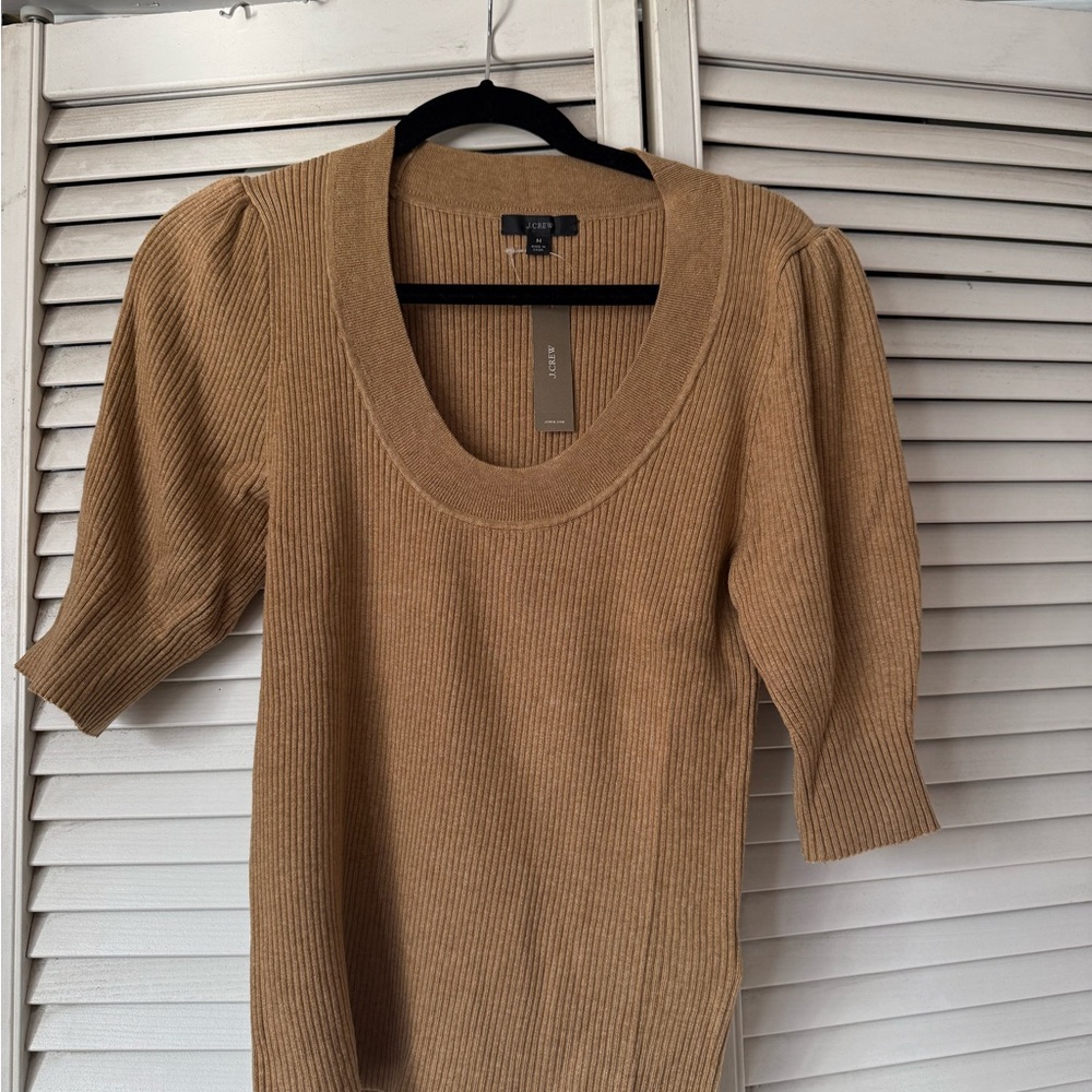 J. Crew Women's Camel Scoop Neck Sweater
